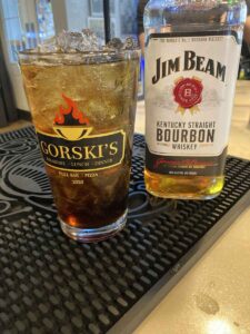 Jim Beam and coke from Gorsk's in Mosinee Wisconsin.
